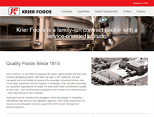 Tablet Screenshot of krierfoods.com
